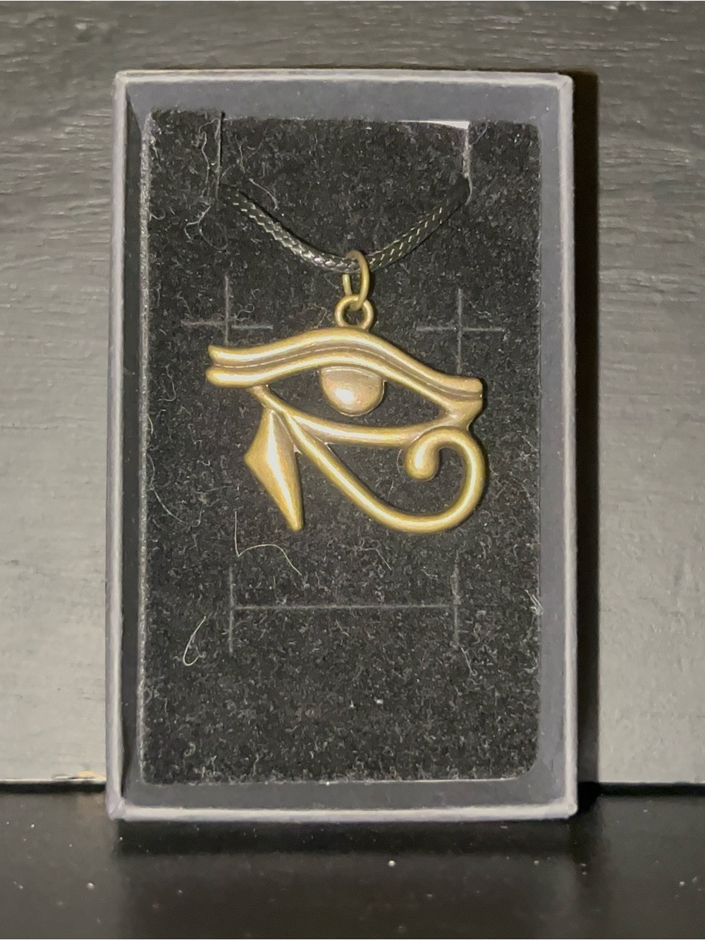 bronze Eye of Horus Pendant Necklace for Women